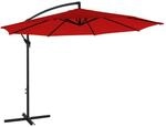&Oslash; 300 cm Sonnenschirm mit Kurbel, Rot