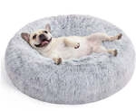 Flauschiges Hundebett in Donut-Form