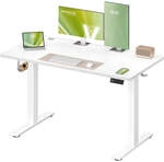 Elektrischer Schreibtisch mit Memory Funktion, wolkenwei&szlig; / 120B x 60T x (72-120)H