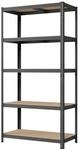Lagerregal mit 5 verstellbaren Ablagen, Grau / 50 X 100 X 200 cm / 1