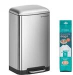 M&uuml;lleimer mit Softclose-Funktion, Silber