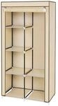 XL Kleiderschrank mit 2 Kleiderstangen, Beige