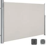 Ausziehbare Seitenmarkise mit Bodenhalterung, Beige / 160 x 300 cm