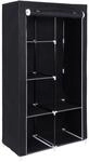 XL Kleiderschrank mit 2 Kleiderstangen, Schwarz