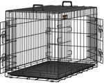 Feandrea Hundek&auml;fig mit 2 T&uuml;ren, Schwarz / L (92.5 X 57.5 X 64 cm) / Keine
