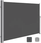 Ausziehbare Seitenmarkise mit Bodenhalterung, Rauchgrau / 160 x 300 cm