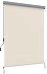 Senkrechtmarkise mit Grauer Markisenkassette, Beige / 1,4 x 2,5 m