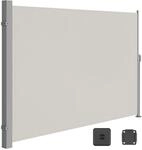 SONGMICS Seitenmarkise f&uuml;r Balkon und Terrasse, Beige / 200 X 300 cm / Eisen