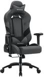 Gamingstuhl mit Lendenkissen Grau