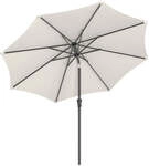 Sonnenschirm mit Kurbel ohne St&auml;nder, Beige / 3 M