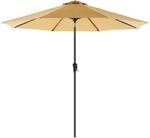 Knickbarer Sonnenschirm mit Kurbel ohne St&auml;nder, Taupe / 2,7 M