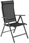 Outdoor-Stuhl mit robustem Aluminiumgestell, Schwarz