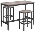 Bartisch-Set Greige-Schwarz