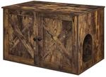 Katzenschrank f&uuml;r Katzentoilette mit T&uuml;ren, Vintagebraun / 53T x 80B cm