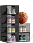 Durchsichtige Schuh-Organizer mit T&uuml;r, Schwarz / 6