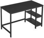 Schreibtisch mit 2 Ablagen Industrie-Design, Schwarz / 120 x 60 cm