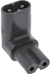 Inline&reg; Netzadapter IEC 60320 C8 / C7, oben/unten gewinkelt 2pol.