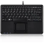 Perixx PERIBOARD-510 H PLUS ES, Mini USB-Tastatur, Touchpad, Hub, schwarz