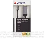 Adapterkabel, USB 3.1-C, HDMI 4K, silber-schwarz