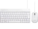 Perixx PERIDUO-212 DE, Mini USB-Tastatur und Maus Set, wei&szlig;
