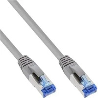 Inline 76800, Inline Patchkabel, S/FTP (PiMf), Cat.6A, halogenfrei, grau, 0,25m
