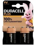 Duracell Plus 9V Block 6LR61 Alkaline Batterie - 2er Verpackung