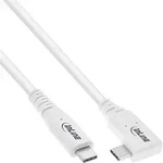 Inline&reg; USB4 Kabel, USB-C, einseitig gewinkelt, PD 240W, 8K60Hz, TPE, wei&szlig;, 1m