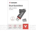 Verbatim 32043, Verbatim USB 3.2 Stick 1TB, Dual, QuickStick