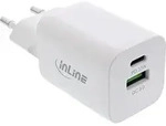 InLine&reg; Power Delivery + Quick Charge USB Netzteil, 33W, USB-A + USB-C, wei&szlig;