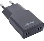 InLine&reg; USB Netzteil Ladeger&auml;t Dual USB-C, PD, PPS, 30W, schwarz
