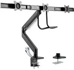 Inline Tischhalterung mit Lifter+USB, beweglich, f&uuml;r 3 Monitore bis 69cm (27")