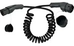 Inline EV Spiral-Autoladekabel 22kW Typ2, 3-phasig, 7,5m