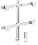 Inline Aluminium Monitor-Tischhalterung f&uuml;r 4 Monitore bis 32", 8kg