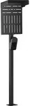 InLine&reg; Universal Wallbox-Standfu&szlig; XL mit EV-Ladekabel Halterung, schwarz