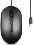 Perixx PERIMICE-222CB, Maus, optisch, 4 Tasten, Silent, USB-C, schwarz
