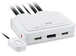 Inline 63614I, Inline KVM Switch, 2-fach, USB-C zu DisplayPort 1.2, 4K, Audio,