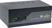 Inline 62652I, Inline KVM Desktop Switch, 2-fach, Dual Monitor, HDMI, 4K, USB 3.0,