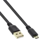 Inline&reg; Micro-USB 2.0 Flachkabel, USB-A Stecker an Micro-B Stecker, 0,5m