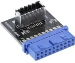 Inline&reg; USB 3.0 zu USB 3.1 Frontpanel Key-A Adapter intern