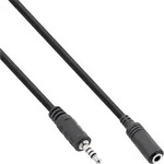 2m - Inline&reg; Klinken Adapterkabel 4pol. 2,5mm Stecker -> 4pol. 3,5mm Buchse