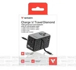 Ladeadapter, Charge'n'Travel, GaN III, 70W, 2x USB-C Kabel integriert