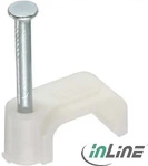 Inline Kabelschelle 10mm eckig, wei&szlig;, 100 St&uuml;ck