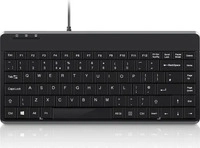 Perixx 409-H DE, Perixx PERIBOARD-409 H, DE, Mini USB-Tastatur, 2 Hubs, schwarz