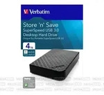 Verbatim 47685, Verbatim Festplatte 4TB, USB 3.0, 8.89cm (3.5''), schwarz