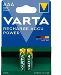 2x Varta NiMH AAA Micro 800mAh HR03 Power Recharge Akku