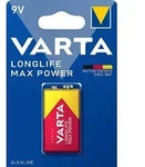 Varta Longlife Max Power 9V Block 6LR61 Alkaline Batterie - 1er Verpackung