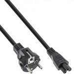 Inline&reg; Netzkabel f&uuml;r Notebook, 3pol Kupplung, schwarz, 3m