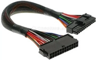Inline Strom VerL&auml;ngerung int., 24pol ATX ST / BU, Netzteil zu Mainboard, 0,20m
