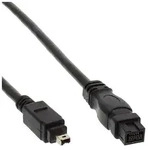 Inline&reg; FireWire Kabel, IEEE1394 4pol Stecker zu 9pol Stecker, schwarz, 1m