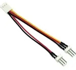 Inline&reg; L&uuml;fter Adapterkabel, 3pol Molex BU an 2x 3pol Molex ST